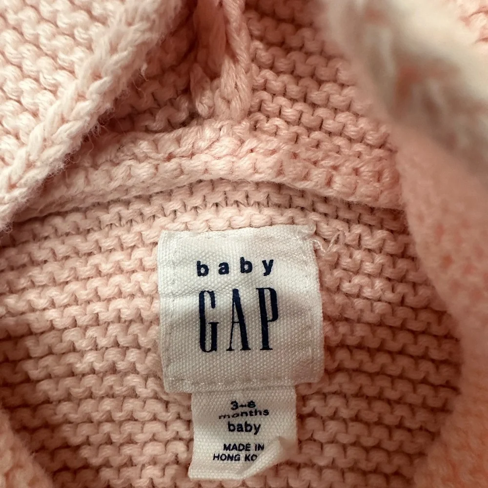 GAP‎ Baby Pink Knit Hoodie 3-6 months